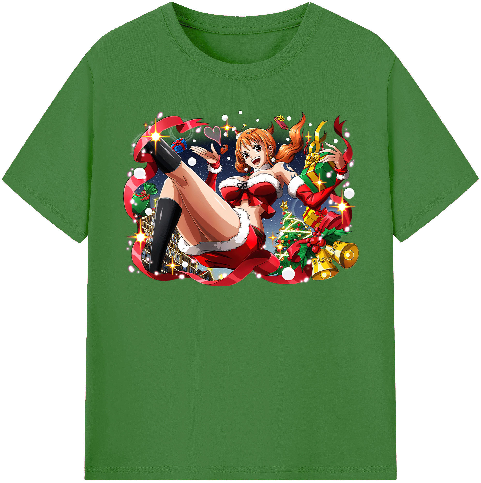 （画像用） ワンピース ナミ ONE PIECE Nami レディースカジュアルプリントTシャツ（綿100％）